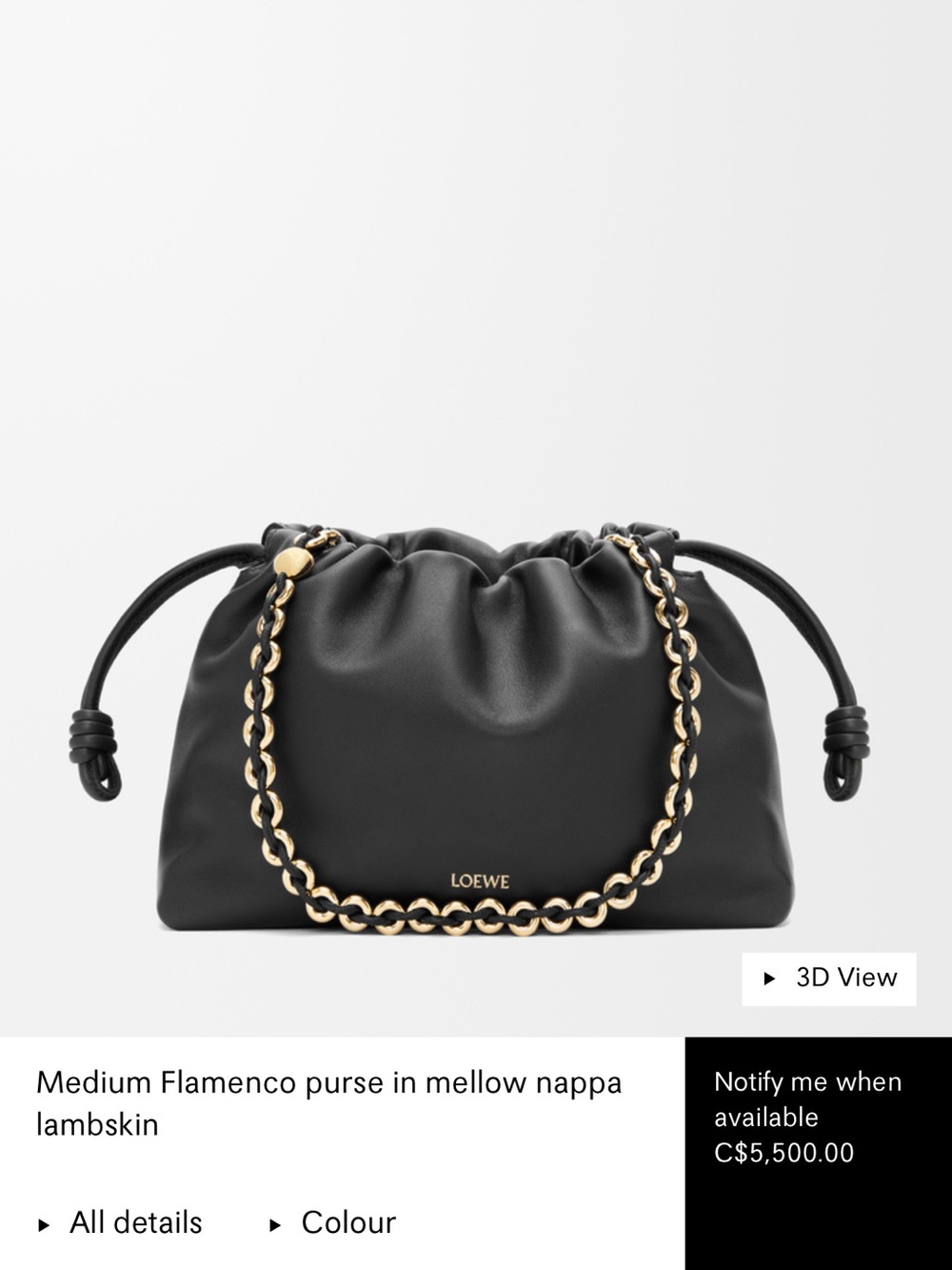 Loewe medium flamenco with donut chain